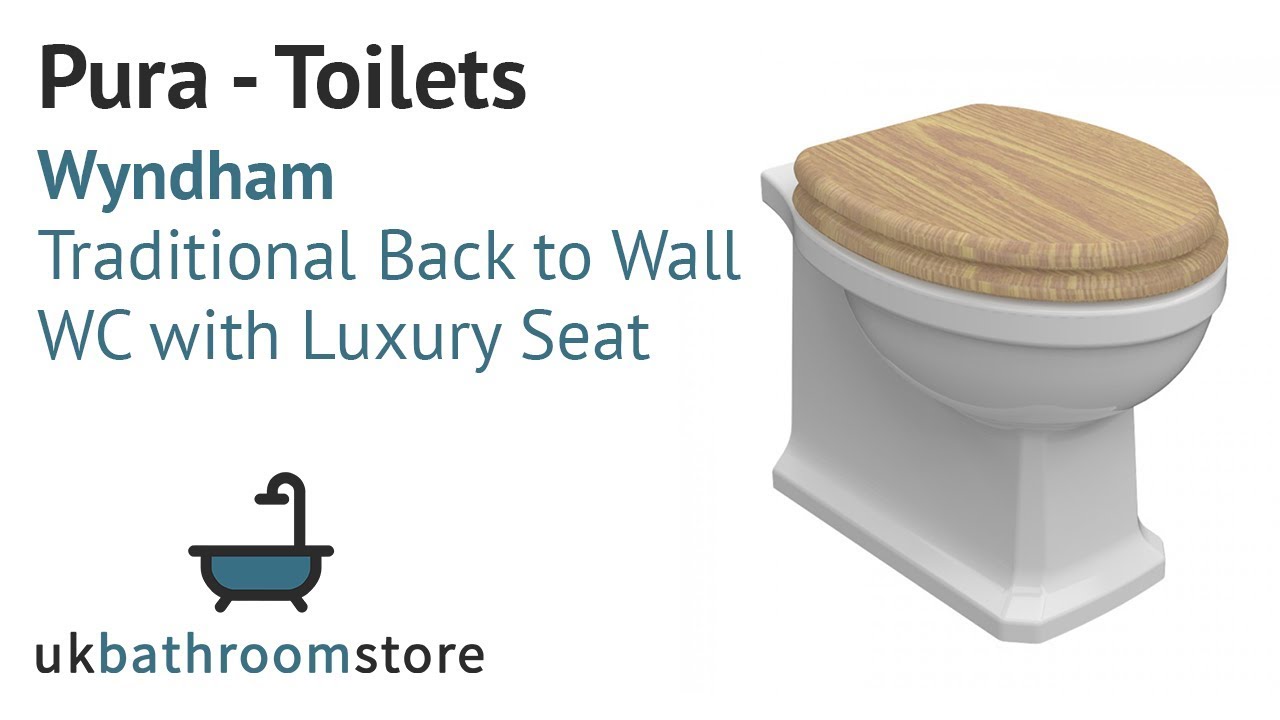 Pura - Wyndham Traditional Back to Wall WC with Luxury Seat - CB10142 S10142-OSC