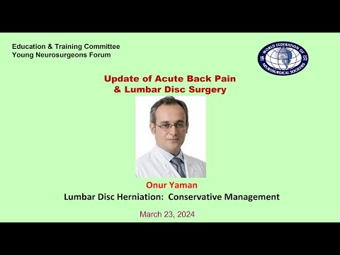 Lumbar disc herniation- Conservative management: Onur Yaman