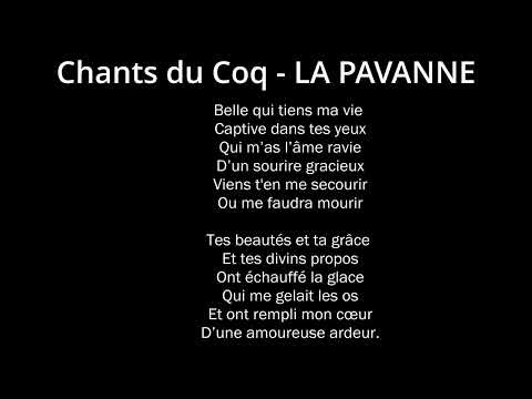 Chants du Coq  - LA PAVANNE