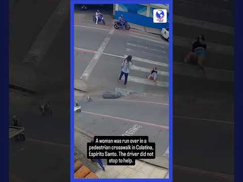 A woman was run over in a pedestrian crosswalk in Colatina