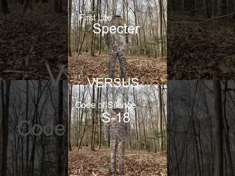 30 Second Camo Showdown First Lite Specter VS Code of Silence S-18 #hunting #deer #bowhunting