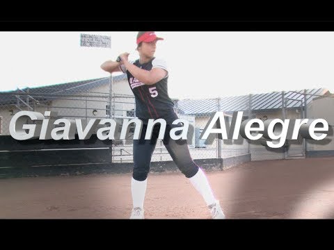 2020 Giavanna Alegre Outfield, Shortstop and Catcher Softball Skills Video - AASA