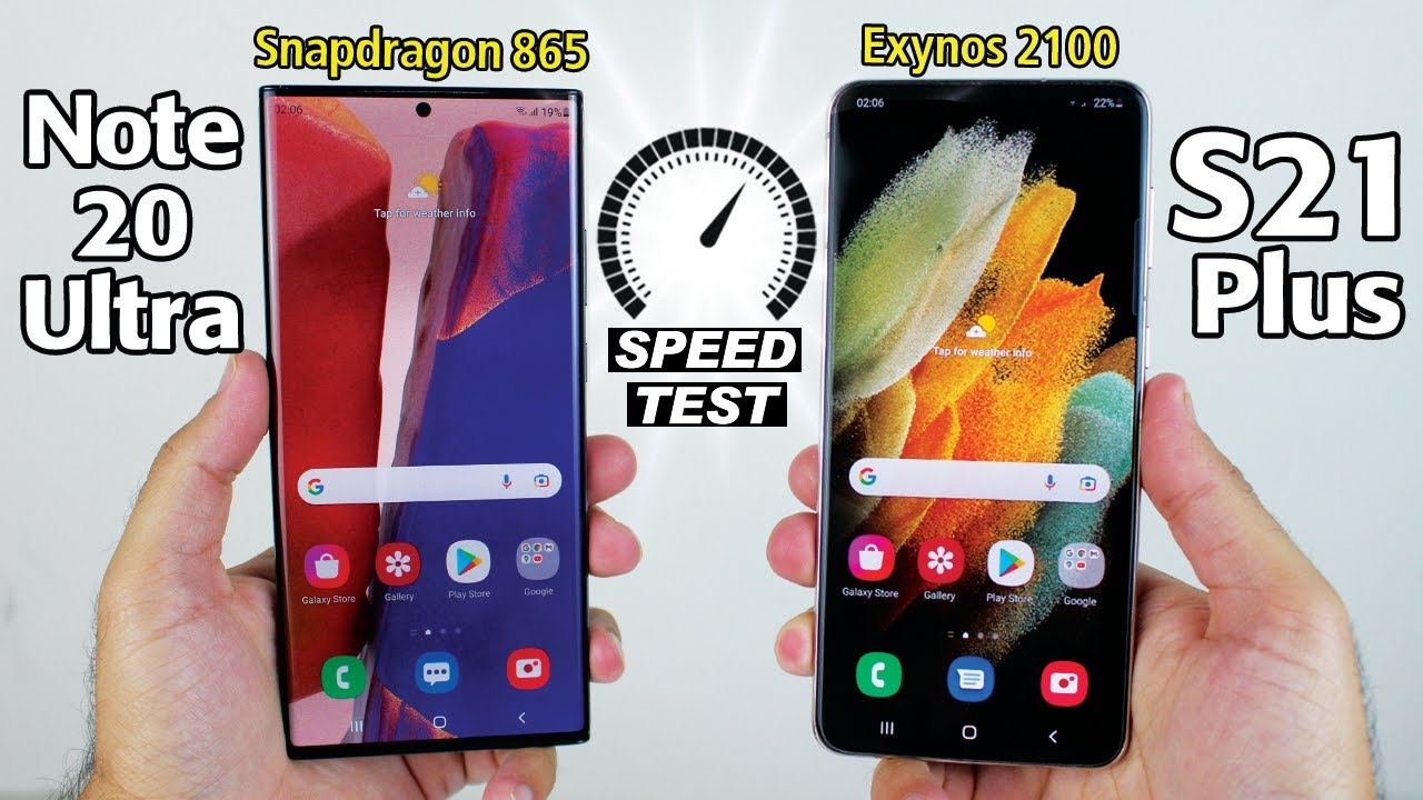 Samsung Galaxy Note 20 Ultra vs S21 Plus SPEED TEST - Snapdragon 865 😈vs Exynos 2100 👿