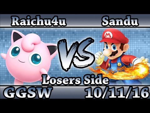 GGSW 2 - Raichu4u (Jigglypuff) Vs SandU (Mario) Smash Wii U Losers Side - Smash 4