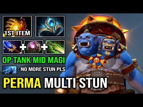 NEW Mid Ogre Magi 1st Item Midas Crazy Rich Multi Spell Cast 100% Perma Stun with OC Aghanim Dota 2