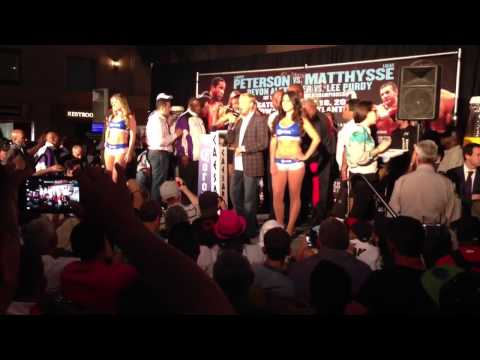 Lamont Peterson vs. Lucas Matthysse weigh-in