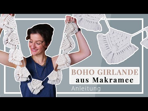 Simple boho macrame garland for beginners | DIY decoration | Instructions