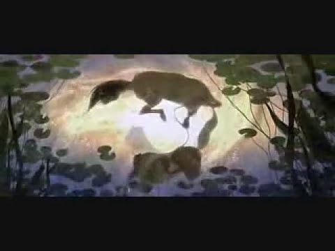 Action montage frame from Spirit trailer hinting at the canyon chase sequence