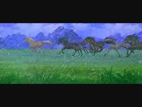 Behind-the-scenes style frame from Spirit: Stallion of the Cimarron trailer showing Spirit running across the plains