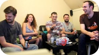 Friends reacting to disturbing movies