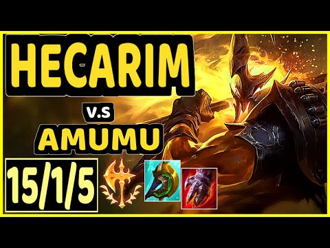 JANKOS (HECARIM) vs AMUMU - 15/1/5 KDA JUNGLE CHALLENGER GAMEPLAY - EUW
