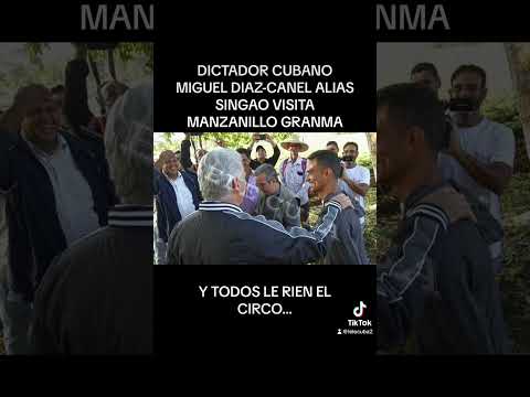 DICTADOR CUBANO MIGUEL DIAZ-CANEL ALIAS SINGAO VISITA MANZANILLO GRANMA #lelecuba