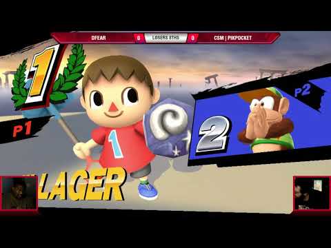 VS Weekly 6/7/18 - Losers 8ths - CSM | PikPocket (Villager) vs DFear (Diddy Kong) - Smash 4