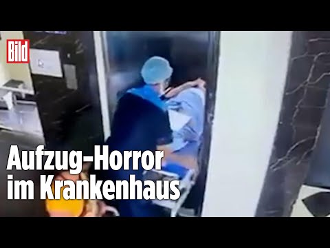 Fahrstuhl fährt plötzlich los – Patient wird beinahe zerquetscht