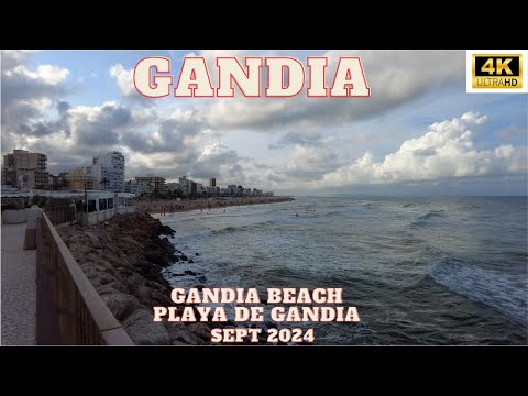 Gandia Beach  Playa de Gandia España Spain 4k Sept 2024