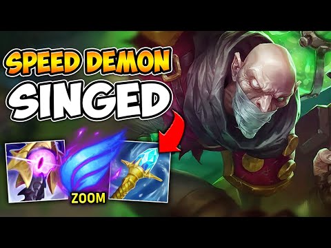 Phase Rush Singed is GOD TIER After the Singed Buffs! Become an Unslowable Speed Demon