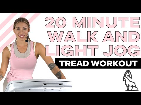 20 MIN Beginner WALK & LIGHT JOG Treadmill Workout