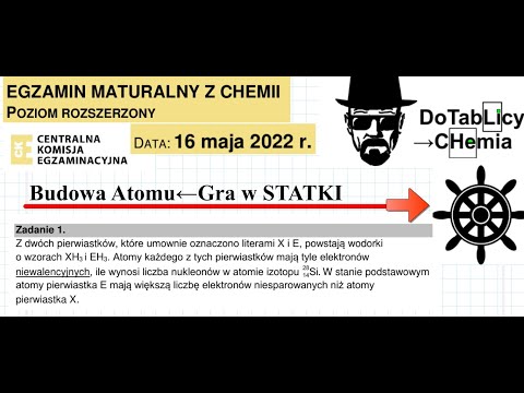 Budowa atomu czyli GRA W STATKI. ZADANIE 1 CKE 2022 MAJ. #chemia #chemistry