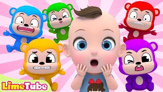 Download lagu Five Little Monkeys Jumping On The Bed | Nursery Rhymes & Kids Songs | Kindergarten | LimeAndToys mp3