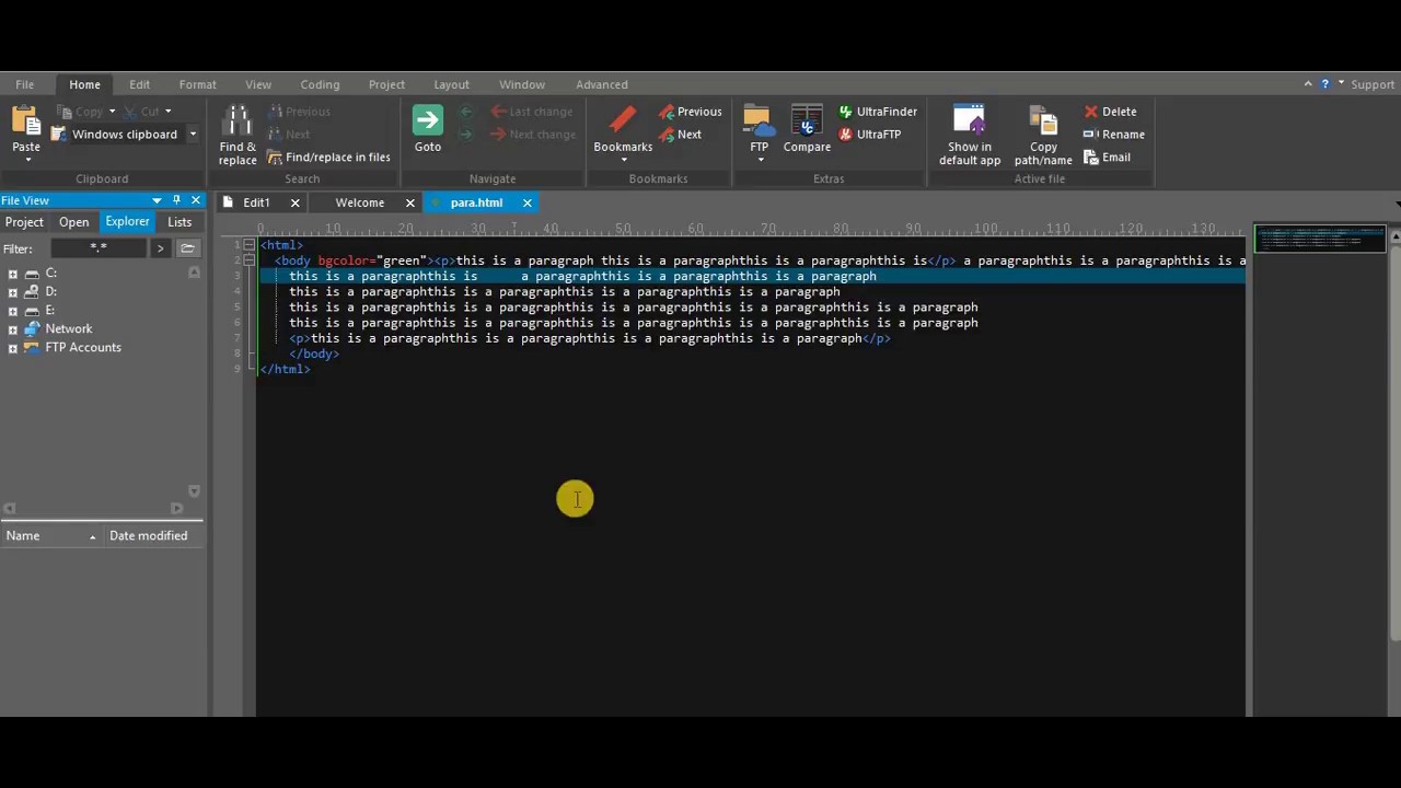 html paragraph element & nbsp html entity