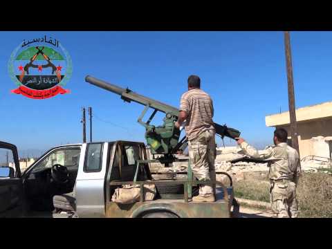 استهداف مطار حماة العسكري بصواريخ غراد من قبل تجمع القادسية