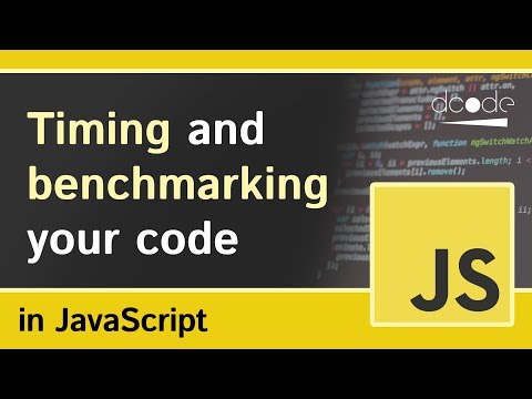 How to time your Javascript code Console time