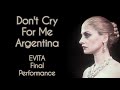 1981 Evita Patti LuPone Final Performance Don't Cry For Me Argentina