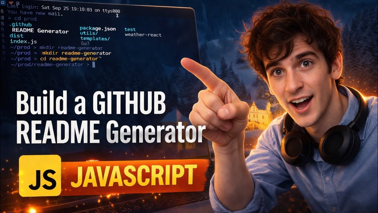 BUILD a GITHUB README GENERATOR with JAVASCRIPT