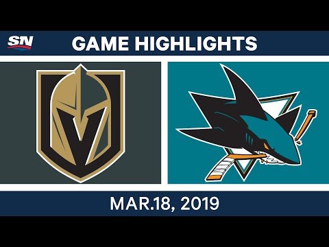 NHL Game Highlights | Golden Knights vs. Sharks - March 18, 2019