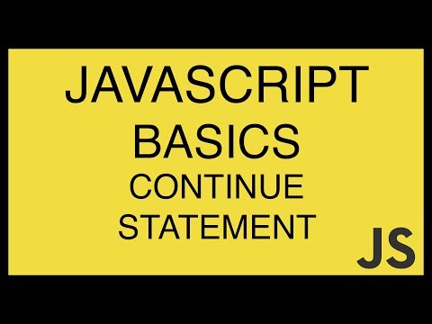 JavaScript Basics Tutorial 24 Continue Statement