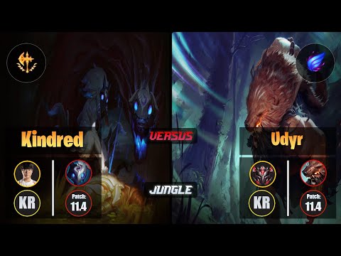 Haru KINDRED (Jungle) [Conqueror] VS UDYR - Grandmaster KR Patch 11.4