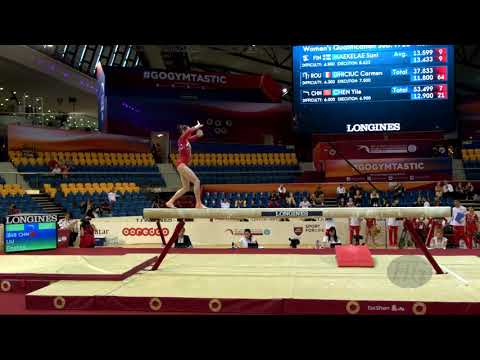 LIU Tingting (CHN) - 2018 Artistic Worlds, Doha (QAT) - Qualifications Balance Beam