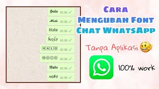 Download lagu CARA MENGUBAH FONT CHAT WHATSAPP TANPA APLIKASI | tutorial mp3