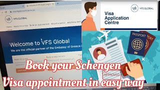 Vfs global| how to book a Schengen visa appointment for vfs global 2022 and biometric |Schengen visa
