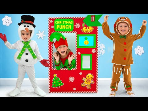 Crianças se transformam em super-heróis de Natal - Histórias divertidas com brinquedos para crianças