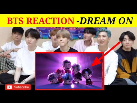 BTS REACTION TO DREAM ON | (TINYTAN | ANIMATION) | THEMSELVES | BANGTAN BOMB