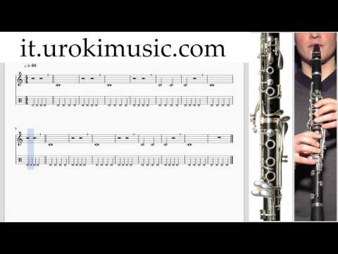 Lezioni di Clarinetto C#1 S#1 L#8 Melodia Tutorial Spartito Imparare Insegnante Metodi Partiture