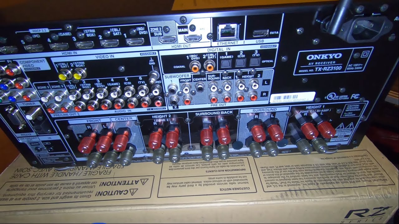 video Amply xem phim Onkyo TX RZ3100 chính hãng 0