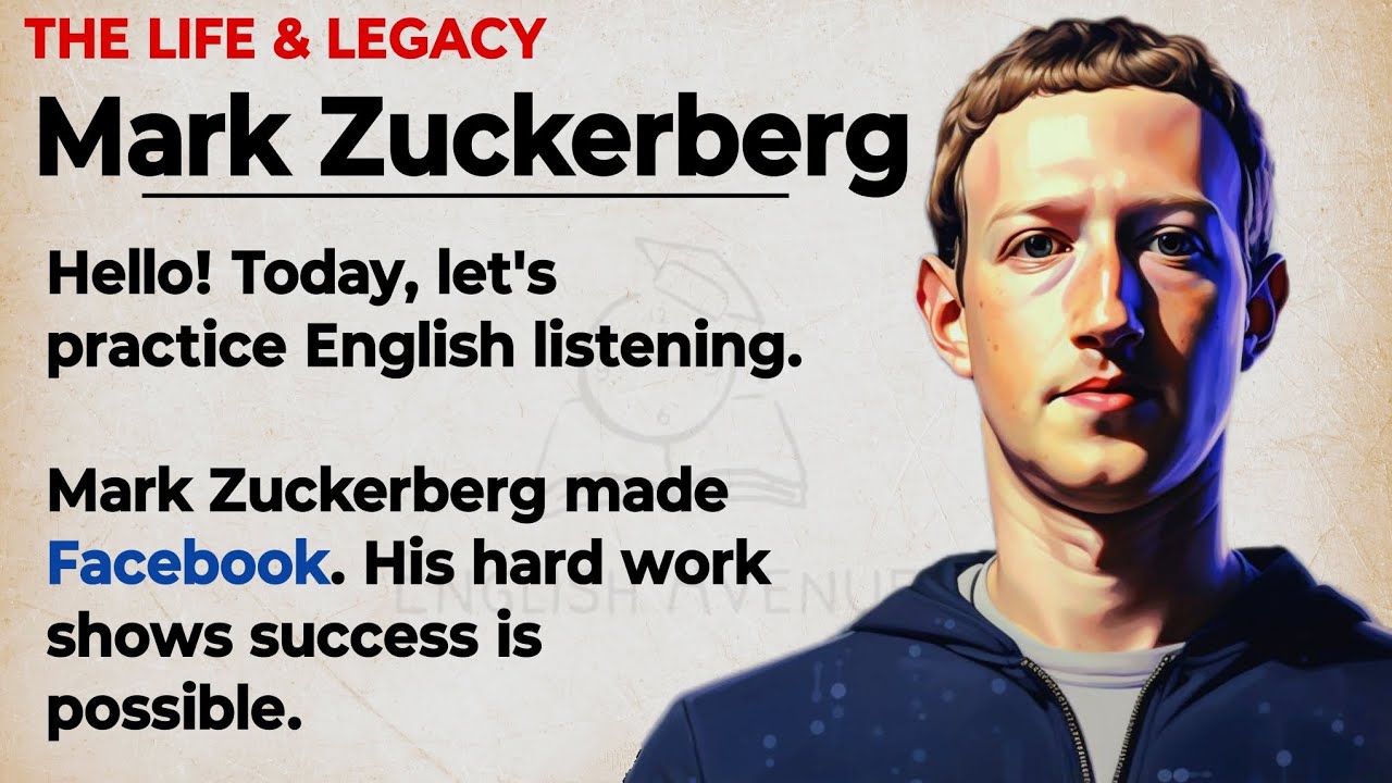 The Story of Mark Zuckerberg || Learn English Through Story Level 3 🔥|| English Listening Practice ✅