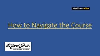 Course Template Navigation