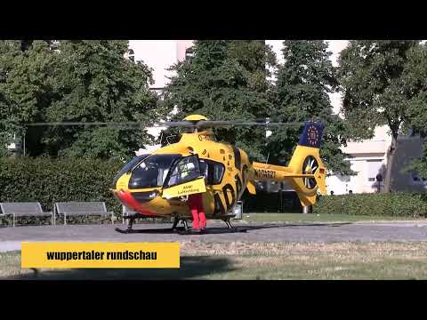 Spektakulärer Hubschrauber-Start mitten in Wuppertaler Wohngebiet