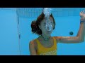 Carla Underwater Blowing Bubbles Underwater