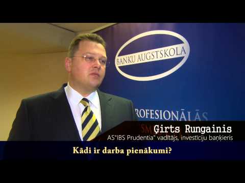 AS "IBS Prudentia" vadītājs par Finanšu analītiķa profesiju