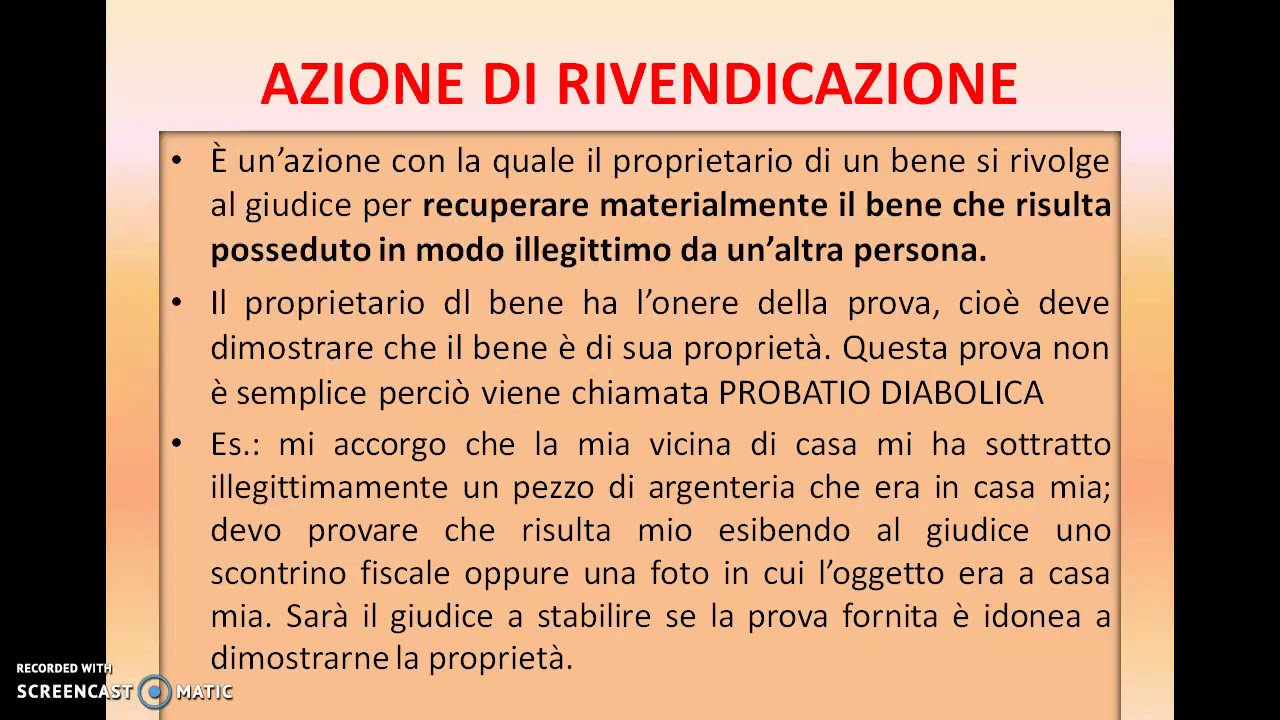 AZIONI A DIFESA DELLA PROPRIETA' O AZIONI PETITORIE