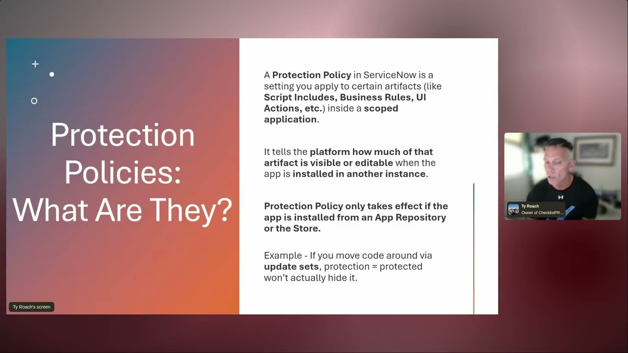 ServiceNow Protection Policies - Protecting Your Intellectual Property