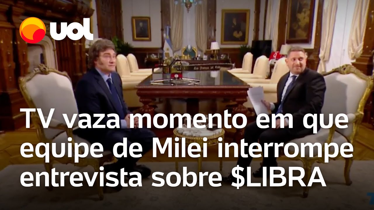 Assessor de Milei interrompe e manda recomeçar entrevista sobre criptomoedas; veja vídeo