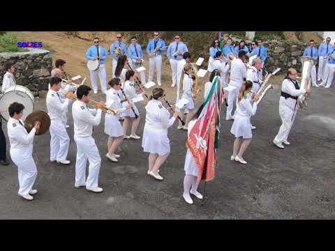 Desfile de  Filarmónicas na festa da Senhora de Lourdes, Feteira