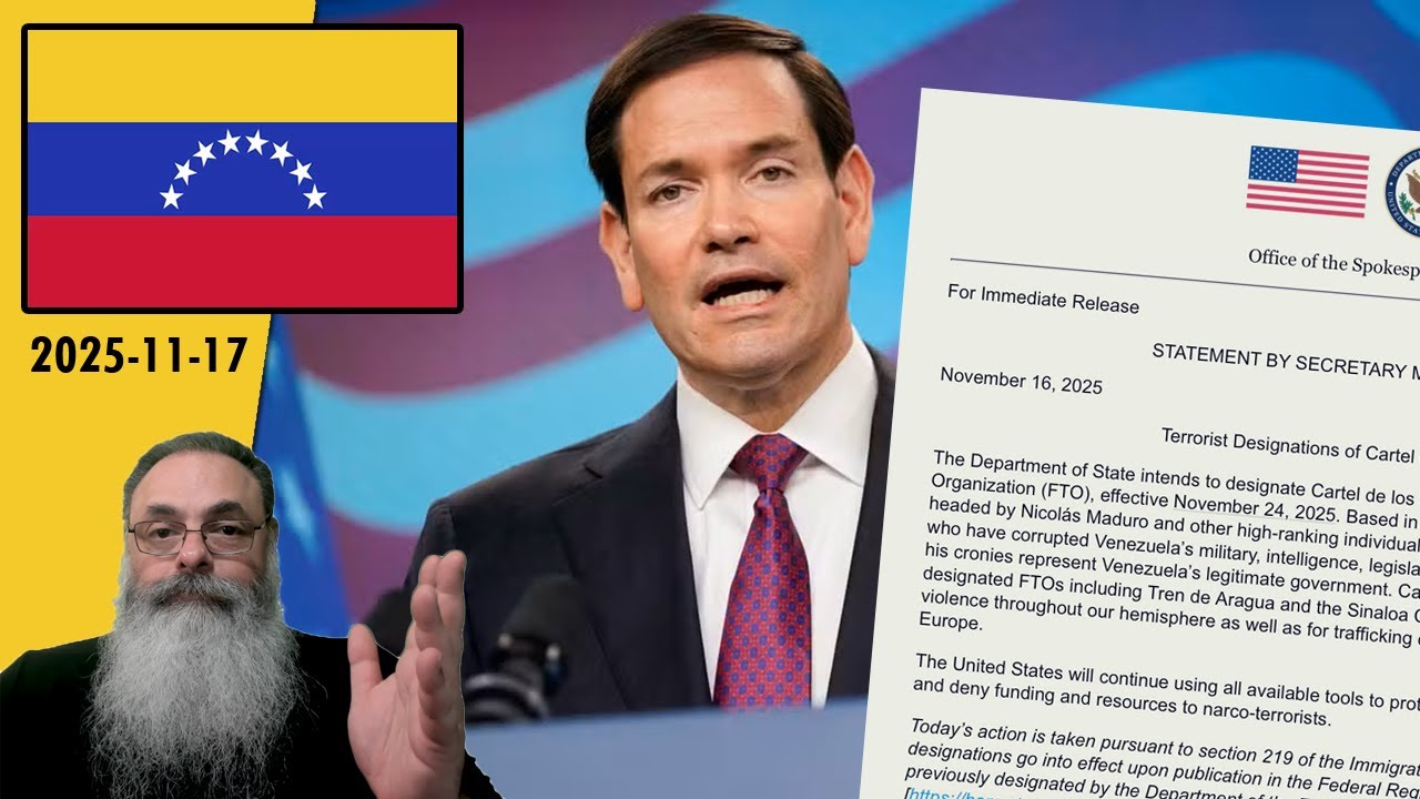 #Venezuela 2025-11-17: MARCO RUBIO coloca MADURO na MESMA CLASSIFICAÇÃO de OSAMA BIN LADEN