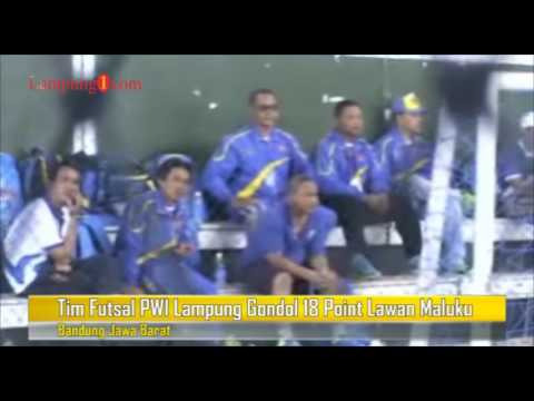 lampung1.com - Tim Futsal PWI Lampung Gondol 18 Point Lawan Maluku