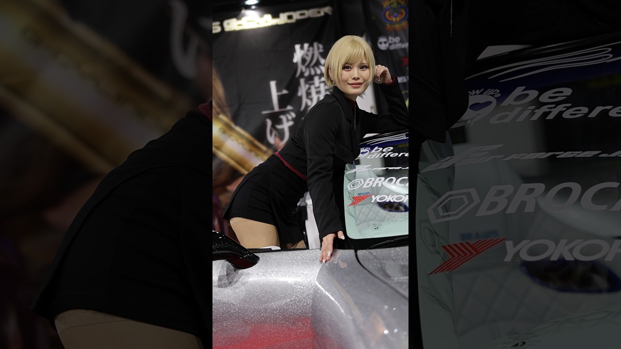 【東京オートサロン2026】金髪ショートヘアが似合ってる美女コンパニオン